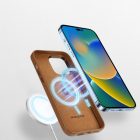 iPhone 14 Pro Max Tok - Dux Ducis Grit Leather MagSafe - Barna