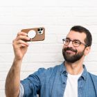 iPhone 14 Pro Max Tok - Dux Ducis Grit Leather MagSafe - Barna