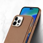 iPhone 14 Pro Max Tok - Dux Ducis Grit Leather MagSafe - Barna