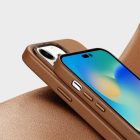 iPhone 14 Pro Max Tok - Dux Ducis Grit Leather MagSafe - Barna