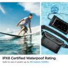 Spigen A621 Aqua Shield Univerzális Vízálló Tok és Övtáska - Fekete