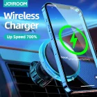 Joyroom JR-ZS291 Autós Tartó 15W Qi Töltővel - Szellőzőrácsba - MagSafe kompatibilis - Ezüst