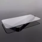 iPhone 14 Pro Max Kijelzővédő Üvegfólia - Wozinsky Full Cover Flexi Nano Glass - Fekete Kerettel
