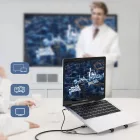 Choetech Multifunkciós USB-C Laptop Állvány 7in1 - USB-C HDMI (4K/30Hz) / 2xUSB-A / 1xUSB-C / 1xSD / 1xTF