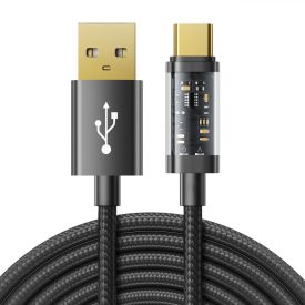 Joyroom USB-A - USB-C Kábel - 2m 3A - Fekete Joyroom USB-A - USB-C Kábel - 2m 3A - Fekete