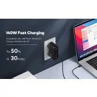 Baseus GaN5 Pro Hálózati Gyorstöltő -  2C+A 140W - Fekete