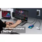 Baseus GaN5 Pro Hálózati Gyorstöltő -  2C+A 140W - Fekete