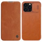 iPhone 14 Pro Tok - Nillkin Qin Pro Leather - Barna