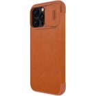 iPhone 14 Pro Tok - Nillkin Qin Pro Leather - Barna