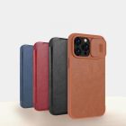 iPhone 14 Pro Tok - Nillkin Qin Pro Leather - Barna