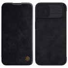 iPhone 14 Plus Tok - Nillkin Qin Pro Leather - Fekete