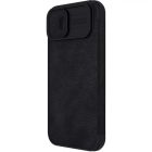 iPhone 14 Plus Tok - Nillkin Qin Pro Leather - Fekete