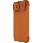 iPhone 14 Plus Tok - Nillkin Qin Pro Leather - Barna