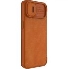 iPhone 14 Plus Tok - Nillkin Qin Pro Leather - Barna