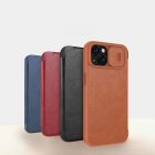iPhone 14 Plus Tok - Nillkin Qin Pro Leather - Barna