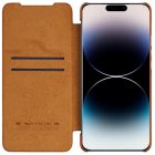 iPhone 14 Pro Max Tok - Nillkin Qin Pro Leather - Barna