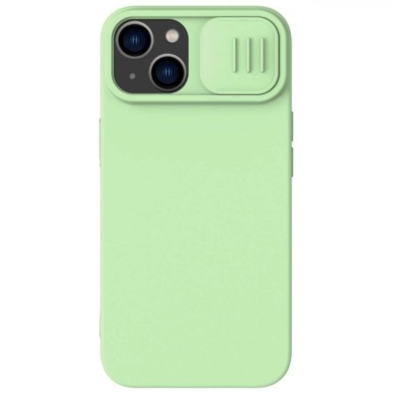iPhone 14 Plus Tok - Nillkin CamShield Silky Magnetic Silicone - Zöld