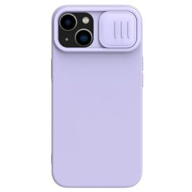 iPhone 14 Plus Tok - Nillkin CamShield Silky Magnetic Silicone - Lila   iPhone 14 Plus Tok - Nillkin CamShield Silky Magnetic Silicone - Lila