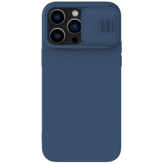 iPhone 14 Pro Max Tok - Nillkin CamShield Silky Magnetic Silicone - Kék