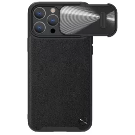 iPhone 14 Pro Max Tok - Nillkin CamShield Leather S - Fekete