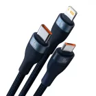 Baseus Flash 2 3in1 USB-A - USB-C + Micro + Lightning Kábel - 1.2m 66W - Kék