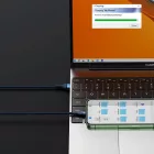 Baseus Flash 2 3in1 USB-A - USB-C + Micro + Lightning Kábel - 1.2m 66W - Kék