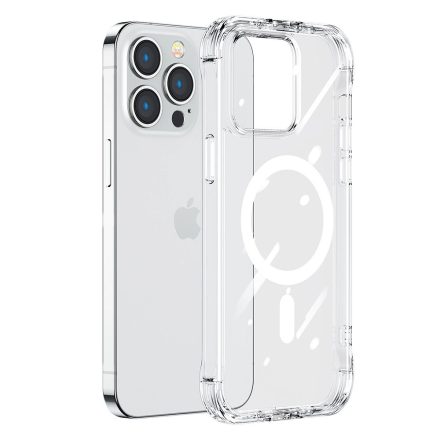 iPhone 14 Mágneses Tok - Joyroom Defender - MagSafe, Támaszték - Átlátszó