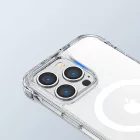 iPhone 14 Plus Mágneses Tok - Joyroom Defender - MagSafe, Támaszték - Átlátszó