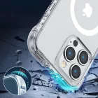 iPhone 14 Plus Mágneses Tok - Joyroom Defender - MagSafe, Támaszték - Átlátszó