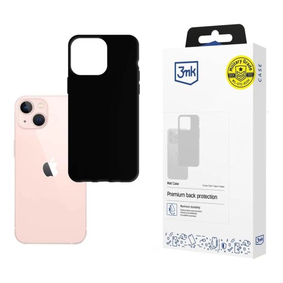 iPhone 14 Tok - 3mk Matt Case - Fekete