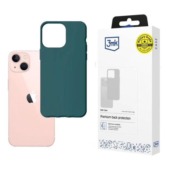 iPhone 14 Plus Tok - 3mk Matt Case - Zöld