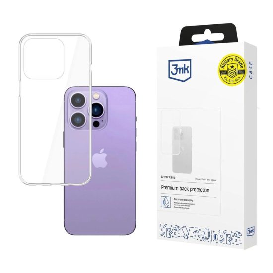 iPhone 14 Pro Tok - 3mk Armor Case - Átlátszó