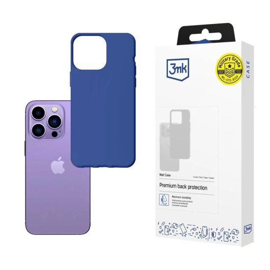 iPhone 14 Pro Tok - 3mk Matt Case - Kék