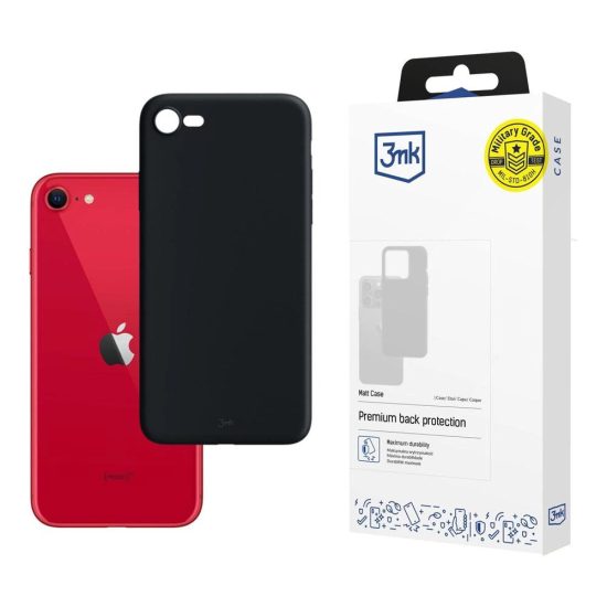 iPhone SE 2020 / 2022 - 3mk Matt Case - Fekete
