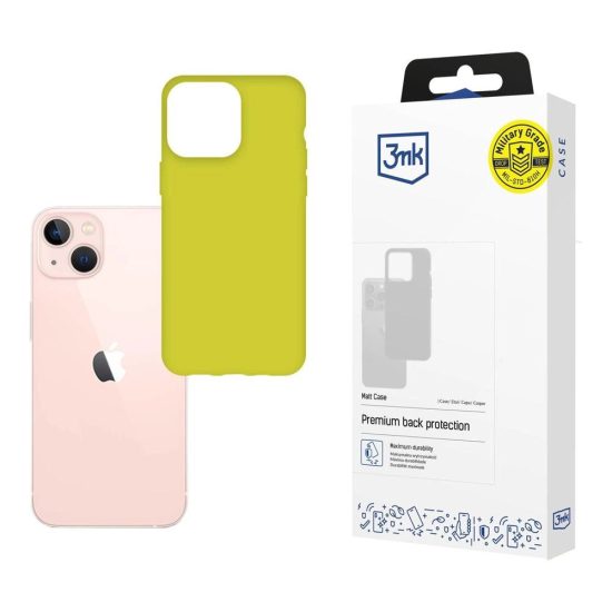 iPhone 14 Tok - 3mk Matt Case - Sárga
