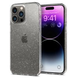   iPhone 14 Pro Tok - Spigen Liquid Crystal Glitter - Átlátszó-Ezüst