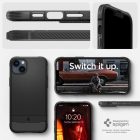 iPhone 14 Plus Tok - Spigen Rugged Armor MagFit - Fekete