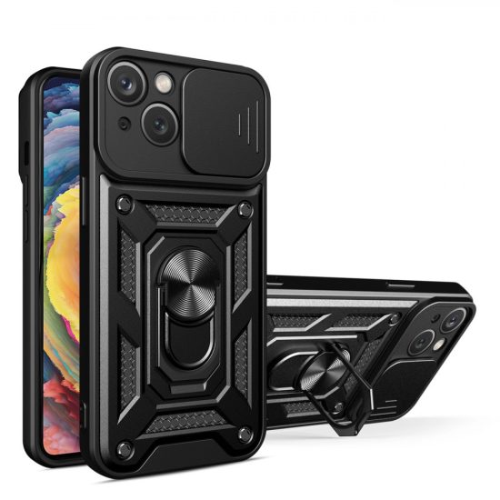 iPhone 14 Plus Tok - Hybrid Armor Camshield - Fekete