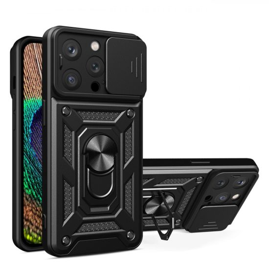 iPhone 14 Pro Max Tok - Hybrid Armor Camshield - Fekete