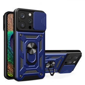 iPhone 14 Pro Max Tok - Hybrid Armor Camshield - Kék iPhone 14 Pro Max Tok - Hybrid Armor Camshield - Kék