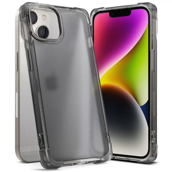 iPhone 14 Plus Tok - Ringke Fusion Bumper - Áttetsző-Szürke