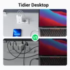 Ugreen CD275 Hálózati Töltő 65W - 2x USB-C + USB-A - Fehér