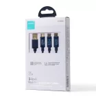 Joyroom 3in1 USB - USB-C + micro + Lightning Kábel - 1.2m 3.5A - Kék