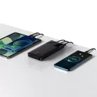 Baseus Power Bank 10000mAh 20W - Bipow - 2xUSB + 1xUSB-C - Fekete