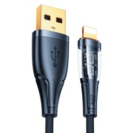 Joyroom USB-A - Lightning Kábel Intelligens Kikapcsolással - 1.2m 2.4A - Fekete   Joyroom USB-A - Lightning Kábel Intelligens Kikapcsolással - 1.2m 2.4A - Fekete