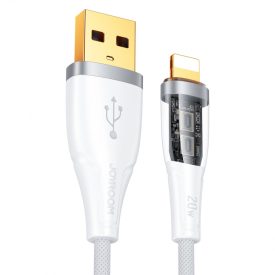 Joyroom USB-A - Lightning Kábel Intelligens Kikapcsolással - 1.2m 2.4A - Fehér   Joyroom USB-A - Lightning Kábel Intelligens Kikapcsolással - 1.2m 2.4A - Fehér
