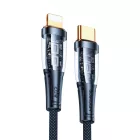 Joyroom USB-C - Lightning Kábel Intelligens Kikapcsolással - 1.2m 2.4A - Fekete