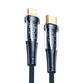   Joyroom USB-C - Lightning Kábel Intelligens Kikapcsolással - 1.2m 2.4A - Fekete