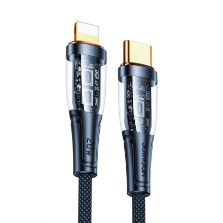 Joyroom USB-C - Lightning Kábel Intelligens Kikapcsolással - 1.2m 2.4A - Fekete