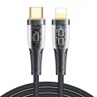 Joyroom USB-C - Lightning Kábel Intelligens Kikapcsolással - 1.2m 2.4A - Fekete